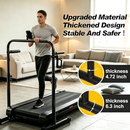Walking Pad Handle Bar Only, with Cup and Phone Holder, Stainless Steel