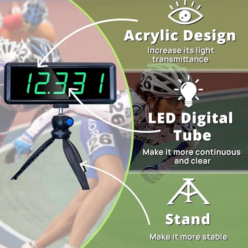 YZ Laser Timer for Sprints, Laser Sprint System, Track Laser Timer Stopwatch, Lap/Speed Training/Track Field/Running/Football - style: 1 timer+1 laser