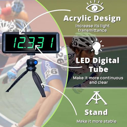 YZ Laser Timer for Sprints, Laser Sprint System, Track Laser Timer Stopwatch, Lap/Speed Training/Track Field/Running/Football - style: 1 timer+1 laser