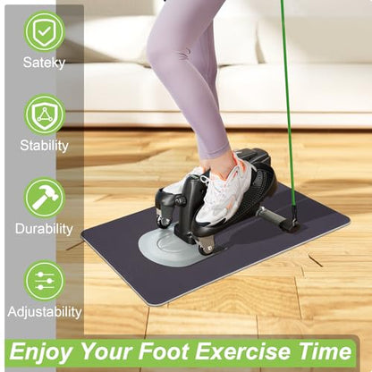 Non Slip Under Desk Elliptical Mat, 23.6" L x 17" W Exercise Mat
