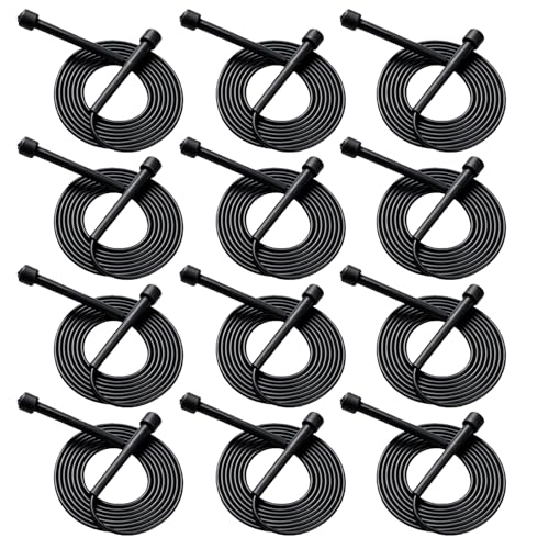 Adjustable Jump Rope Bulk, 9.2 ft Tangle-Free Speed Skipping Rope for workouts, group training, teams, family and Gym Class - color: Black, size: 12