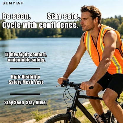 Lightweight Reflective Mesh Safety Vest with Hook and Loop - color: Mixed 72p