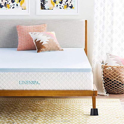 BTSD-home Round Bed Risers 4 Inch - color: 4 Inch, size: 4 Pack