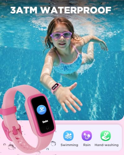 Vigor 3 Kids Watch Fitness Tracker, AMOLED Screen for Boys Girls Age 5-15 - color: Pink