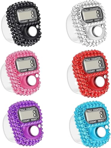 Electronic Finger Tally Counter Clicker Counter,Portable Digital Display Tally Counter,Convenient Resettable Mini Lap Counter for Golf Goods Counting Accessories,Track and Field Lap Counters - color: Red