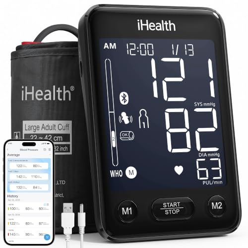iHealth Accu Bluetooth Upper Arm Blood Pressure Monitor with Large Cuff - color: Black