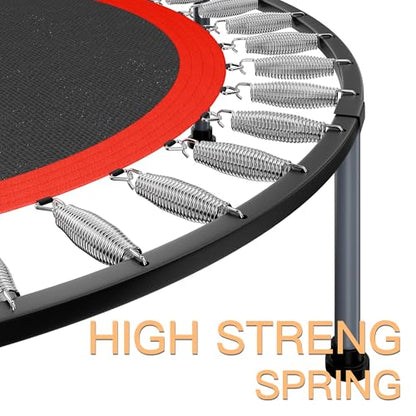 ALTLER 40"/48" Foldable Mini Fitness Rebounder with Adjustable Foam Handle, Max Load 330/440 lbs, Indoor Cardio Exercise Rebounder for Adults - size: 40 IN