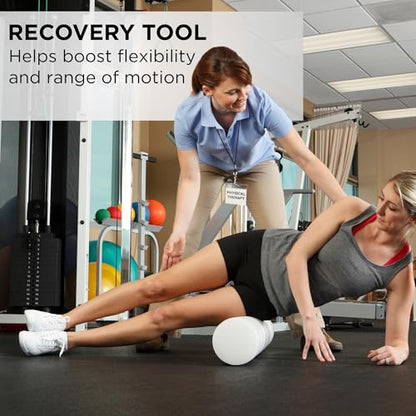 THERABAND Pro Foam Roller, Back, Muscle, Exercise, Physical Therapy, White - size: 6in x 36in - Round