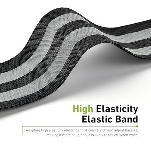 4 PCS High Visibility Reflective Bands, Reflective Running Gear for Wrist, Arm, Ankle, Leg, High Elastic Stretch Reflective Strap, Universal for Night Running, Cycling, Walking - color: Green