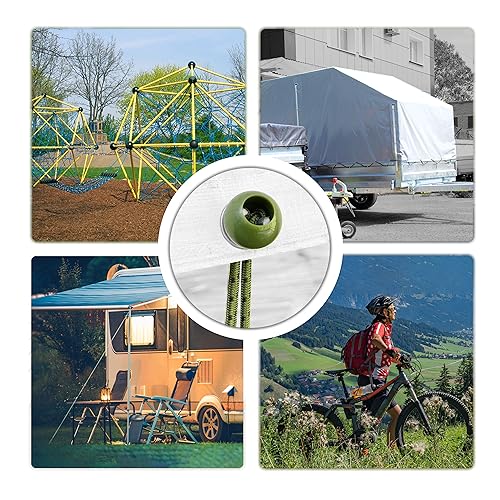 Wellmax 100 Pack 6 Inch Ball Bungee Cords, Heavy Duty 5mm, Green Camo - color: 6 Inch Camo Green