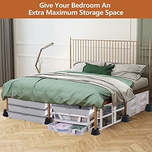 DEDU Bed Risers 2 Inch Heavy Duty 9 Pack, Furniture Risers for Sofas Supports Up to 6600 Lbs, Round Couch Risers for Bed, Couch, Desk or Chair (Black) - size: 2 inch