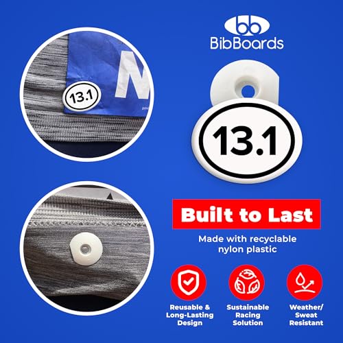 BibBoards bibSNAPS Race Bib Clips, Standard, 4 Pack - color: 13.1
