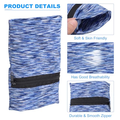 PATIKIL Wrist Pouch Wrist Wallet Sports Wristband Wallets with Zipper Pocket for Running Jogging Hiking Cycling Yoga - color: Blue, Dark Gray, Rose Red