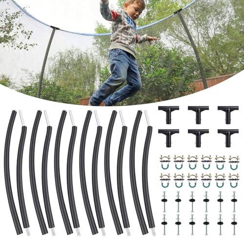 FAHKNS 6PCS Trampoline Replacement Curved/Straight Poles