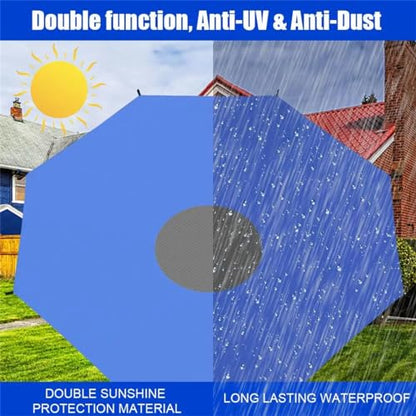 Trampoline Sun Shade Cover 6FT 8FT 10FT 12FT 14FT 16FT Trampoline Top Cover Waterproof Trampoline Canopy Oxford Outdoor Trampoline Accessories - size: 14FT-8Poles