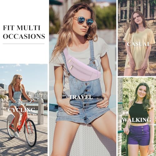 MAXTOP Large Purple Crossbody Fanny Pack for Women Belt Bag fits All Phones - color: Lavender Purple