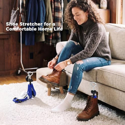 Shoe Stretcher Boot Stretcher Men Women, 2Pcs Adjustable for Wide Feet - color: Blue, size: S (Men 4.5-7.5,Women 6-9)