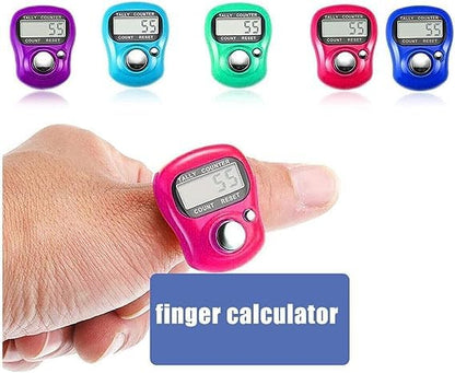 5 Digit LED Digital Row Counter, Display Counter Clicker,Handheld Number Click Counter,Finger Tally Counter,Electronic Finger Counter Hand Tally Counter with Ring for Golf,Track and Field Lap Counters