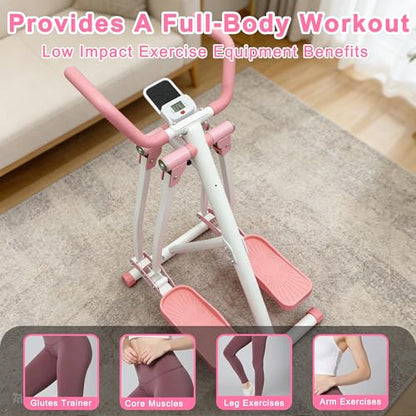 KINMAC Air Walking Elliptical Exercise Machine - color: Pink