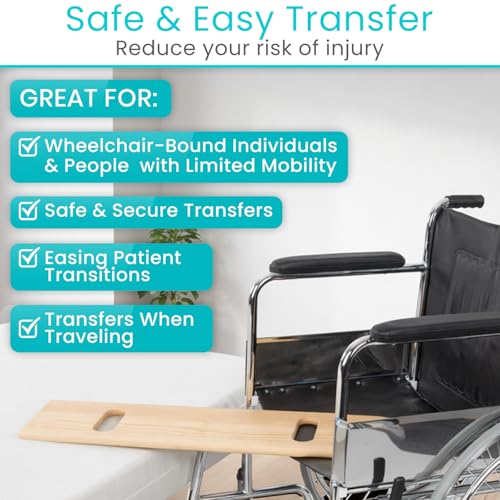 Vive Transfer Board (30" by 8") - Patient Slide Assist Device - size: 29.5x7x0.75
