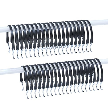 KJE 50Pack 21" Rubber Bungee Cords with S Hooks - Quality EPDM, Heavy Duty Black Bungee Straps, Ideal for Outdoor Tie Downs, Securing Tarps, Canvases, Cargo in Cold Hot Climates - size: 21"(L)-50Pcs