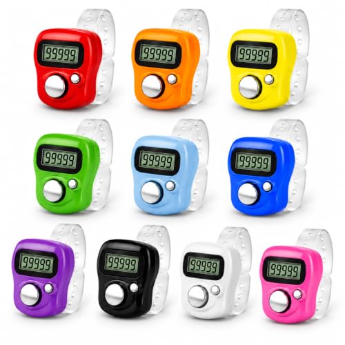 KTRIO Electronic Finger Counter, 5-Digit LCD Number Clicker - color: 10 Colors