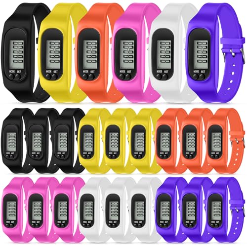 Geyoga Walking Running Pedometer Watch - color: Rainbow Vibrant Multi