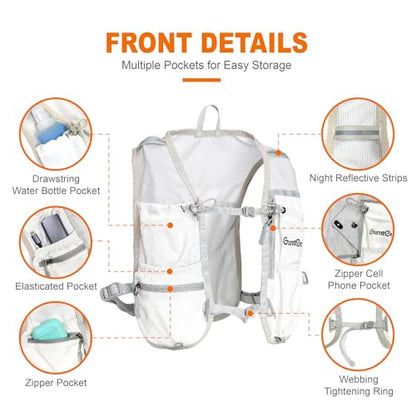 Running Vest for Women Lightweight Hydration Vest for Hiking Marathon Cycling Running Jogging - size: Black, style: Running Vest with 2 Soft Flasks