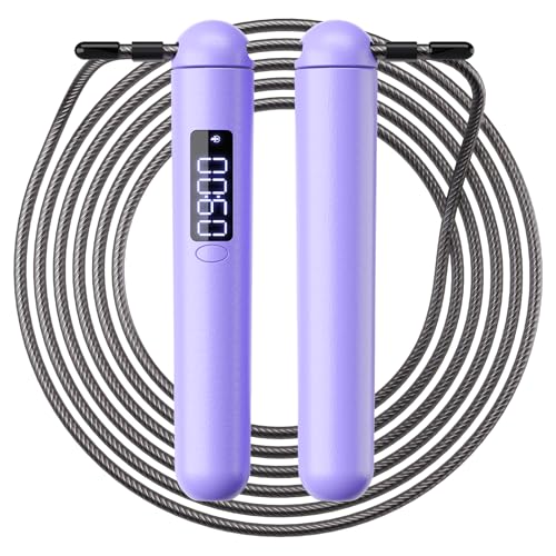 ACHDOFITS Jump Rope with Smart Counter for Adults - color: Purple