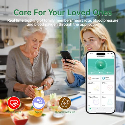Smart Ring for Women & Men, Health Tracker Ring, Fitness Tracker Ring - color: Green, size: 6#