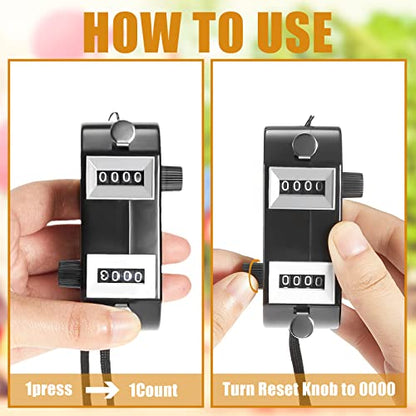 Flutesan 2 Pcs Dual Pitch Counter, Baseball Handheld Digital Clicker