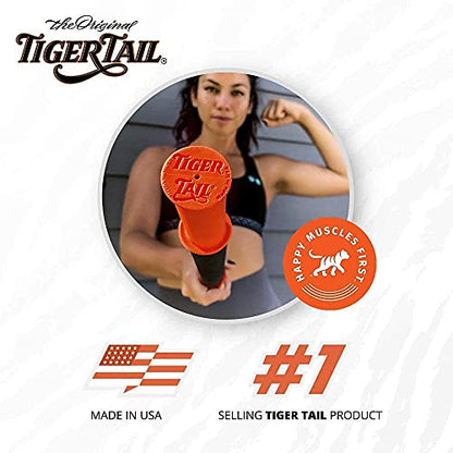 Tiger Tail Bundle: 18in Portable Massage Stick Portable Roller + Happy Muscles Book