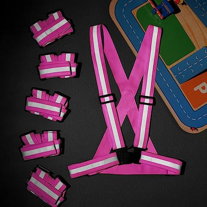 Hercicy Reflective Vest High Visibility Safety Vests Bulk - color: Pink