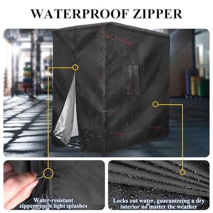 Outdoor Workout Equipment Cover, Weatherproof Gym Equipment Cover - size: 41"L x 68.9"W x 74.8"H