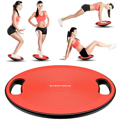Wobble Exercise Balance Board, No-Skid Surface - color: Classic Red
