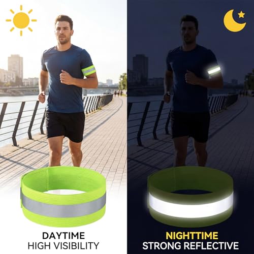 10pcs Reflective Running Armbands,High Visibility Reflective Armband