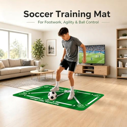 Soccer Training Mat, Soccer Training Equipment, Soccer Gifts for Boys 8-12 - color: Court, size: 47*31 IN