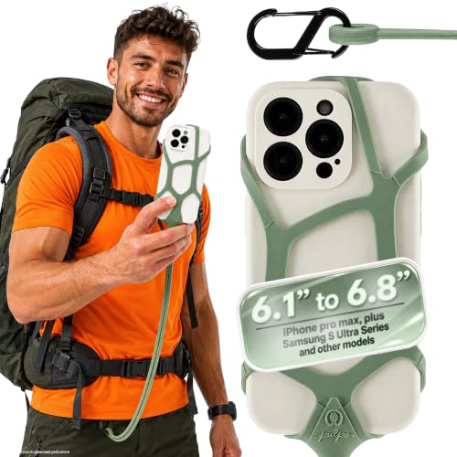 Pulpo Safety Cell Phone Lanyard, Phone Wrist Strap, Green, 6.1" to 6.8" - color: Fern Green, size: Large 6.1-6.8"