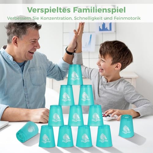 yeesport 48 Sport Stacking Cups Red/Blue/Green/Yellow for Kids & Adults - color: Red-blue-green-yellow