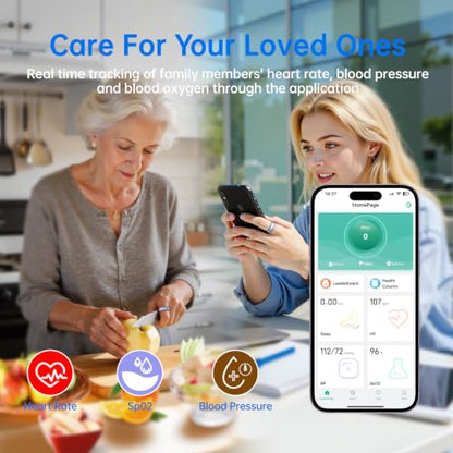 Smart Ring for Women & Men, Health Tracker Ring, Fitness Tracker Ring - color: Blue, size: 10#