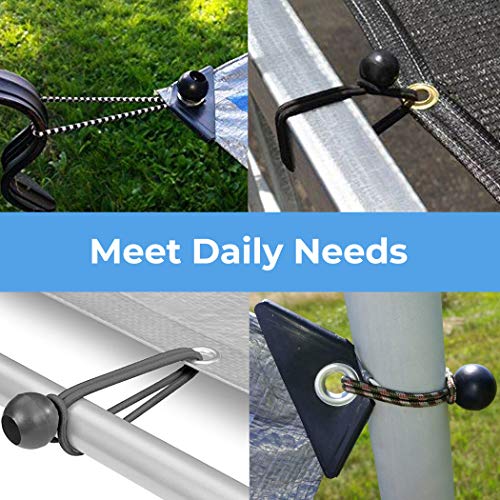 CARTMAN 30-Pack 6-Inch Ball Bungee Cords for Canopies and Tarps, Black - style: 6inch 30pk