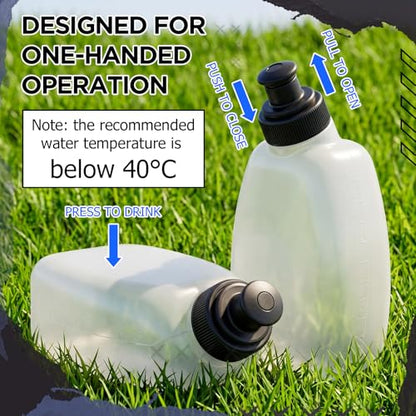 4 Pack 9.5 oz Running Belt Replacement Water Bottles Handheld