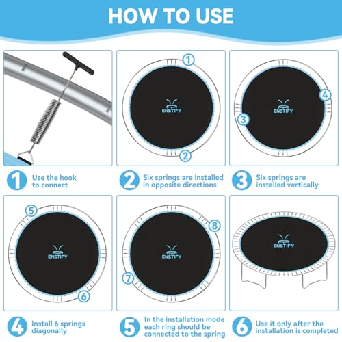 14ft Trampoline Mat Replacement, 72/88 V‑Hooks