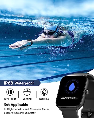 1.95" Smart Watch for Men Women with ALEXA, Fitness Watch for Android iOS - color: Black