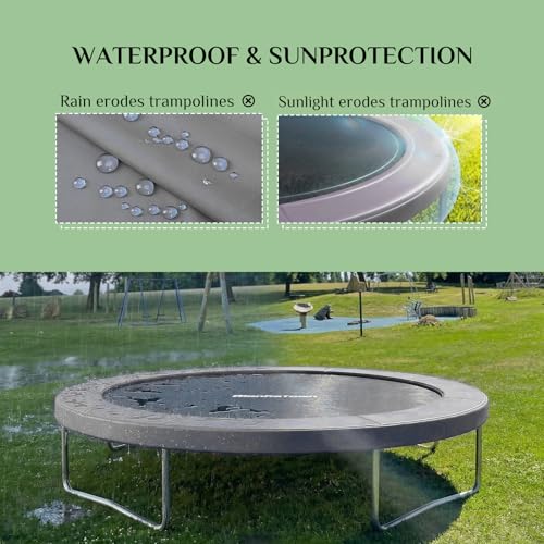 Trampoline Replacement Pad, Thick UV/Water Resistant Spring Cover 10-16FT - color: Gray, size: 10FT