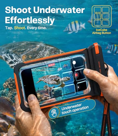 TORRAS IPX8 Waterproof Phone Pouch Floating, Underwater Touch Screen, Black - color: 1 Pack-Black