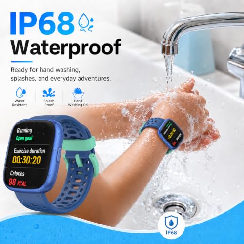 Fitness Tracker No APP No Phone Needed, Compatible with Apple Find My - color: Blue