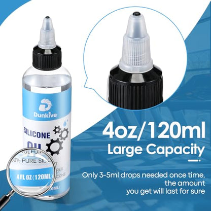4oz Treadmill Lubricant with 24inch Foldable Applicator, Pure Silicone