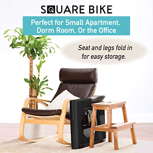 Daiwa Felicity Compact Exercise Bike with 8-Level Magnetic Resistance | Foldable Stationary Fitness Bike for Home & Office Workouts | Quiet Under-Desk Indoor Cycling Bike | Space-Saving Cardio Trainer