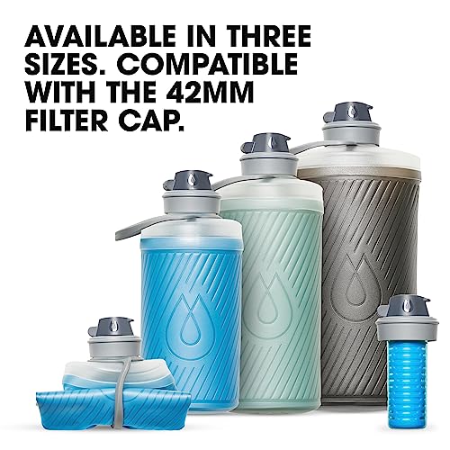 HydraPak Flux Collapsible Backpacking Water Bottle (750ml, Redwood Red) - color: Redwood Red, style: 750ml/25oz